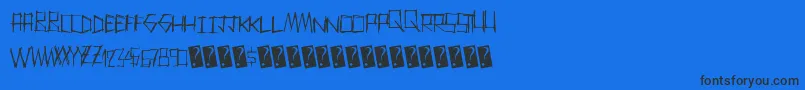 Thrashparty Font – Black Fonts on Blue Background