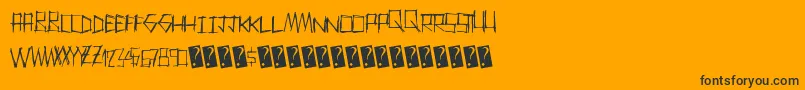 Thrashparty Font – Black Fonts on Orange Background