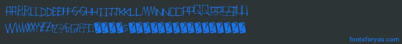 Thrashparty Font – Blue Fonts on Black Background