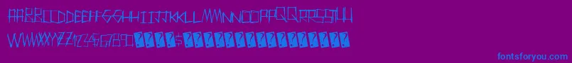 Thrashparty Font – Blue Fonts on Purple Background