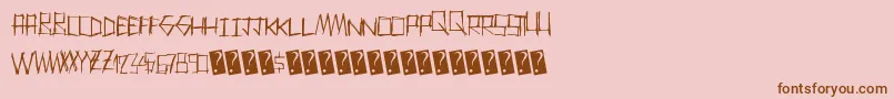 Thrashparty Font – Brown Fonts on Pink Background