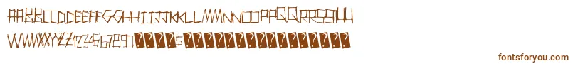 Thrashparty Font – Brown Fonts on White Background