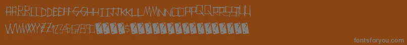 Шрифт Thrashparty – серые шрифты на коричневом фоне