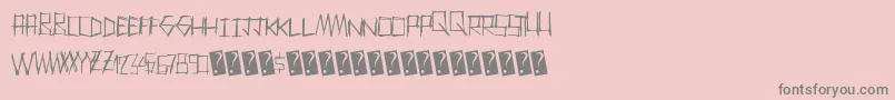 Thrashparty Font – Gray Fonts on Pink Background