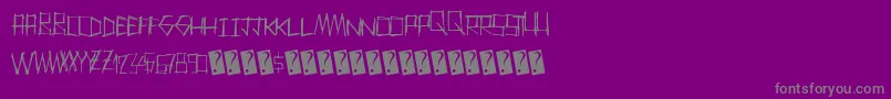 Więcej informacji o czcionce Thrashparty Czcionka Thrashparty – szare czcionki na fioletowym tle