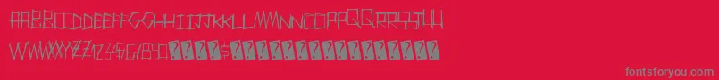 フォントThrashparty – 赤い背景に灰色の文字