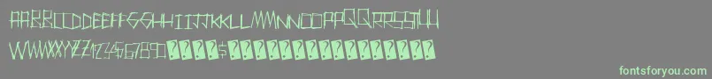 Thrashparty-Schriftart – Grüne Schriften auf grauem Hintergrund