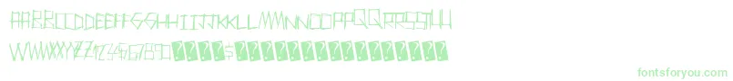 Thrashparty-fontti – vihreät fontit valkoisella taustalla