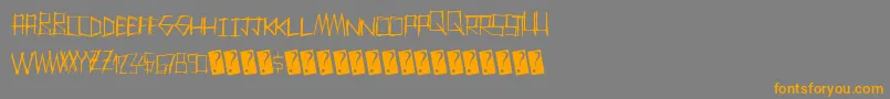 fuente Thrashparty – Fuentes Naranjas Sobre Fondo Gris