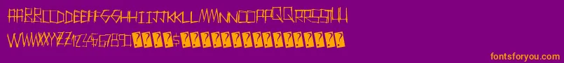 Thrashparty Font – Orange Fonts on Purple Background