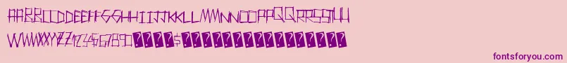 Thrashparty-fontti – violetit fontit vaaleanpunaisella taustalla