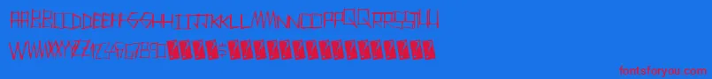 Thrashparty Font – Red Fonts on Blue Background