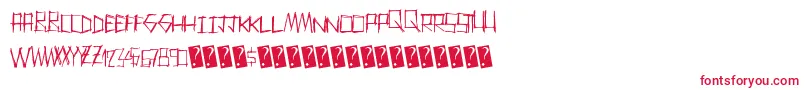 Шрифт Thrashparty – красные шрифты на белом фоне