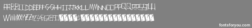 フォントThrashparty – 灰色の背景に白い文字