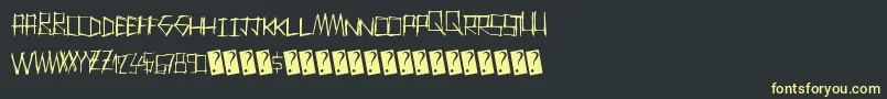 Thrashparty-Schriftart – Gelbe Schriften auf schwarzem Hintergrund