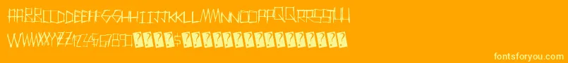 fuente Thrashparty – Fuentes Amarillas Sobre Fondo Naranja