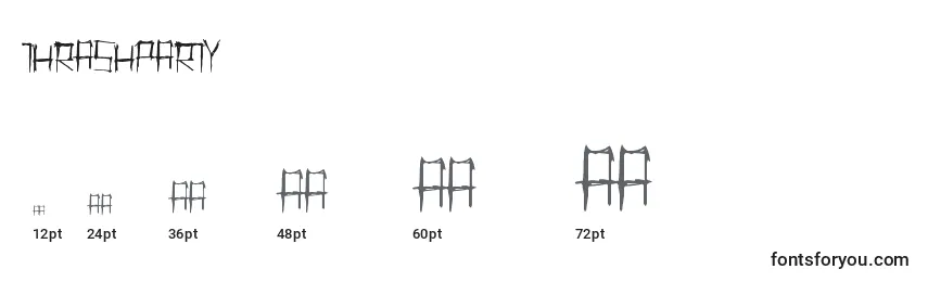 Размеры шрифта Thrashparty