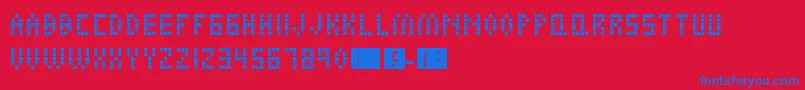 AlienInvasion Font – Blue Fonts on Red Background