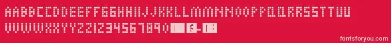 AlienInvasion Font – Pink Fonts on Red Background