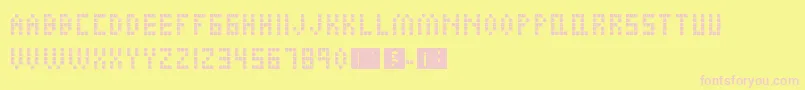 AlienInvasion Font – Pink Fonts on Yellow Background