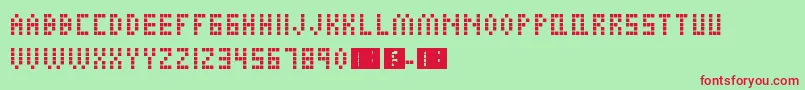 AlienInvasion Font – Red Fonts on Green Background