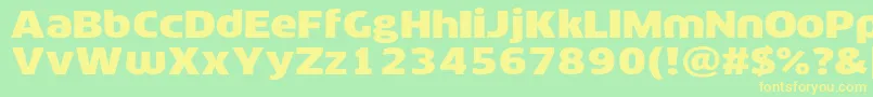 Mob Font – Yellow Fonts on Green Background