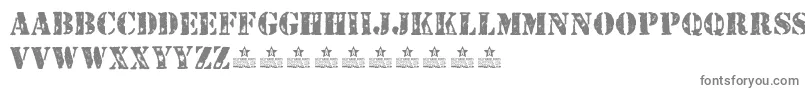 SyenciledPersonalUse-fontti – harmaat kirjasimet valkoisella taustalla