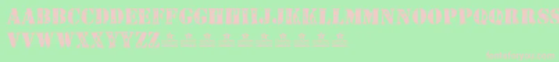 SyenciledPersonalUse Font – Pink Fonts on Green Background