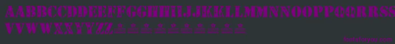 Шрифт SyenciledPersonalUse – фиолетовые шрифты на чёрном фоне