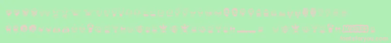 MonstersAmongUsDingbats Font – Pink Fonts on Green Background