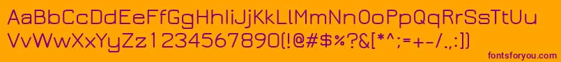Jura Medium Font – Purple Fonts on Orange Background