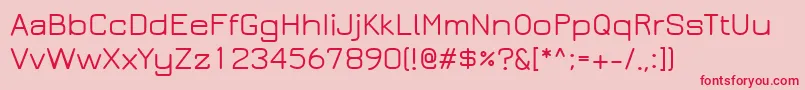 Jura Medium Font – Red Fonts on Pink Background