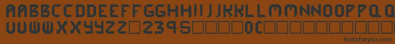 Cybergenics Font – Black Fonts on Brown Background