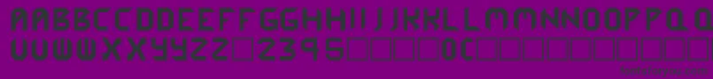 Cybergenics Font – Black Fonts on Purple Background