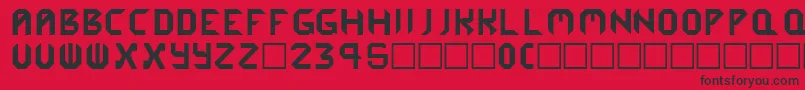 Cybergenics Font – Black Fonts on Red Background