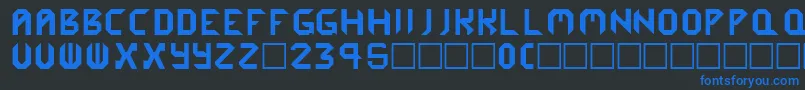 Cybergenics Font – Blue Fonts on Black Background