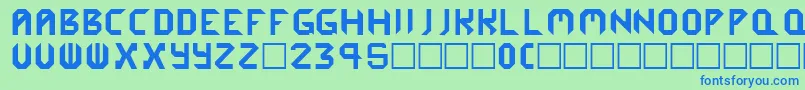 Шрифт Cybergenics – синие шрифты на зелёном фоне