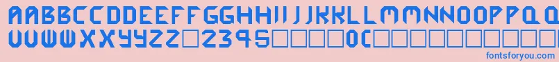 Cybergenics Font – Blue Fonts on Pink Background