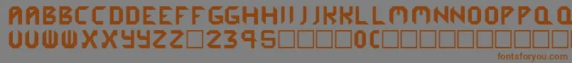 Cybergenics Font – Brown Fonts on Gray Background