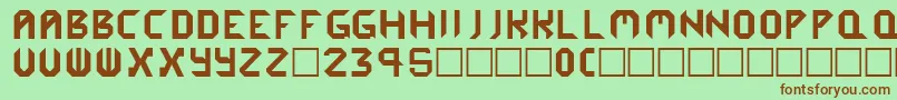 Cybergenics Font – Brown Fonts on Green Background