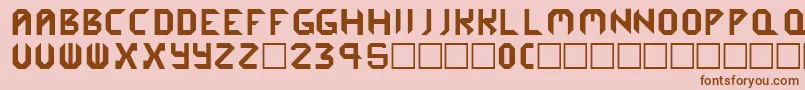 Cybergenics Font – Brown Fonts on Pink Background