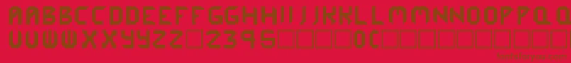 Czcionka Cybergenics – brązowe czcionki na czerwonym tle