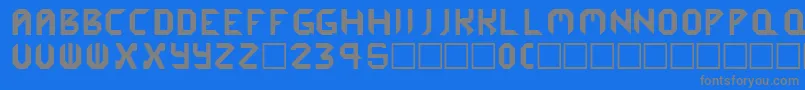 Cybergenics Font – Gray Fonts on Blue Background