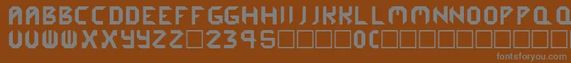 Cybergenics Font – Gray Fonts on Brown Background