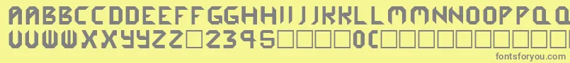 Cybergenics Font – Gray Fonts on Yellow Background