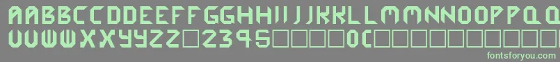 Czcionka Cybergenics – zielone czcionki na szarym tle