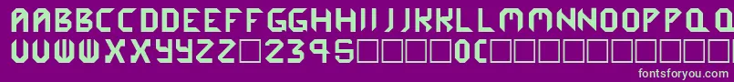 Cybergenics Font – Green Fonts on Purple Background