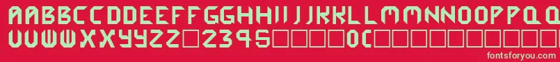 Cybergenics Font – Green Fonts on Red Background