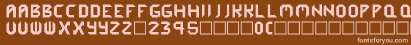 Cybergenics Font – Pink Fonts on Brown Background