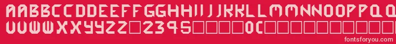 Cybergenics Font – Pink Fonts on Red Background